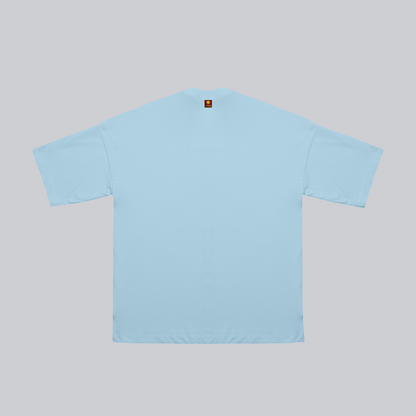 Camiseta BLOCK azul sobre azul regular fit