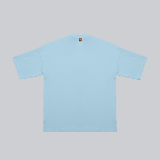 Camiseta BLOCK azul sobre azul regular fit