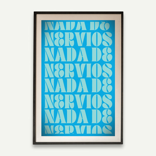 Print nada de nervios azul