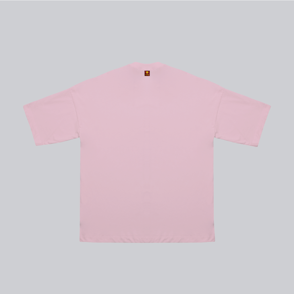 Camiseta BLOCK rojo sobre rosa regular fit