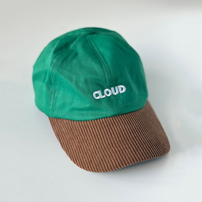 Green corduroy dad hat