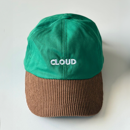 Green corduroy dad hat